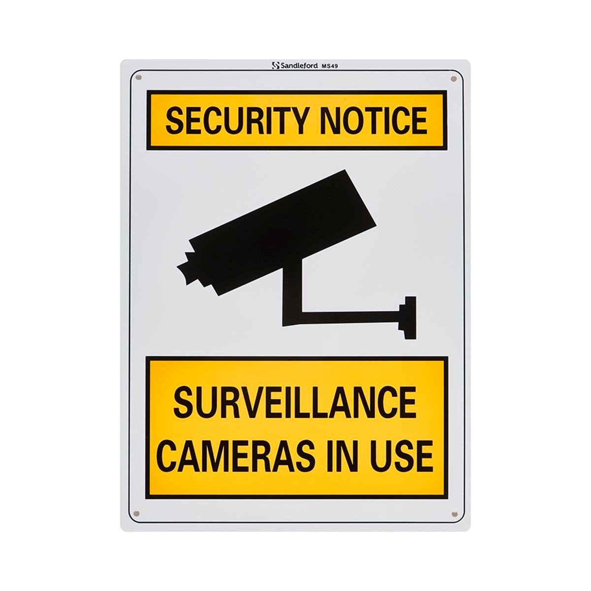 Sandleford Surveillance Sign 300 x 225mm Polypropylene UV Resistant - SuperSaverAU - view 1