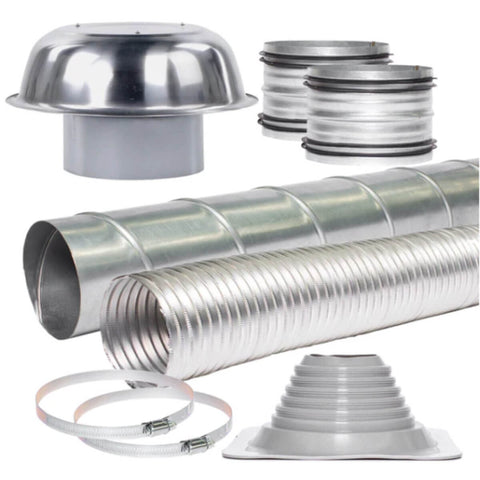 Sirius 200mm Tiled Roof Ducting Kit - Rigid and Semi-Rigid Ducting, Roof Cowl - EASYROOF200T