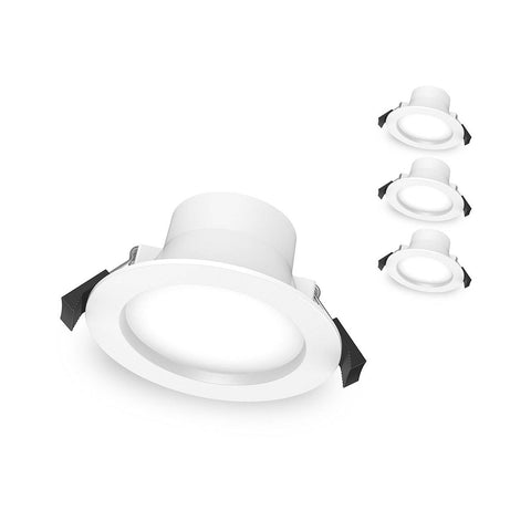 Click 8W Recessed CCT Downlight - 90mm - IP54 - 4 Pack - Water-Resistant - SuperSaverAU - view 1