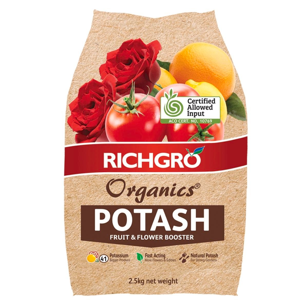 Richgro Potash Fruit Booster - 2.5kg - Natural Potash - Fast Acting - SuperSaverAU - view 1