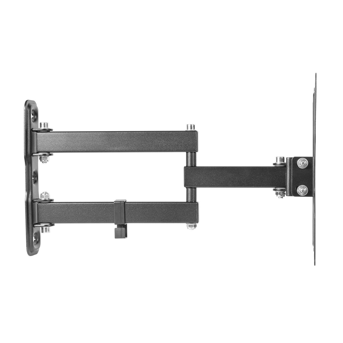 Practa Full Motion TV Wall Mount PRWMFMS 23-47 inch Black Steel, Swivel Tilt, Hardware Included