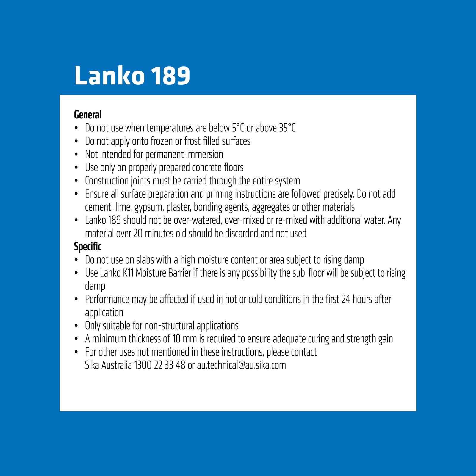 Davco Lanko 189 Bulk Fill Screed 5kg, Rapid Setting Cement Based, Grey