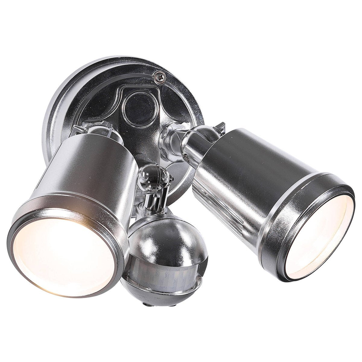 Brilliant Nickel Raptor III Twin Security Light - 20W - Adjustable Heads - PIR Sensor - Outdoor Use - SuperSaverAU - view 2