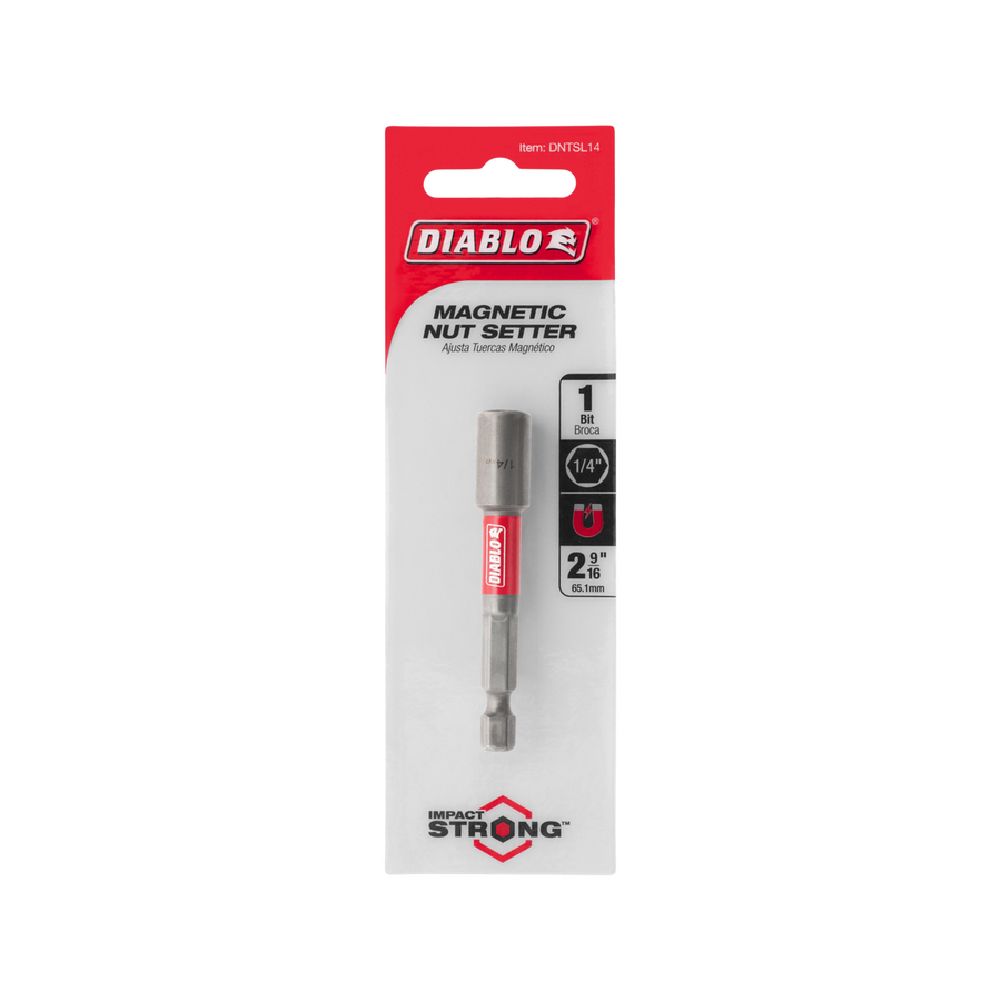Diablo Magnetic Nut Setter - 1/4" - 65mm - Durable & Impact Resistant - SuperSaverAU - view 1
