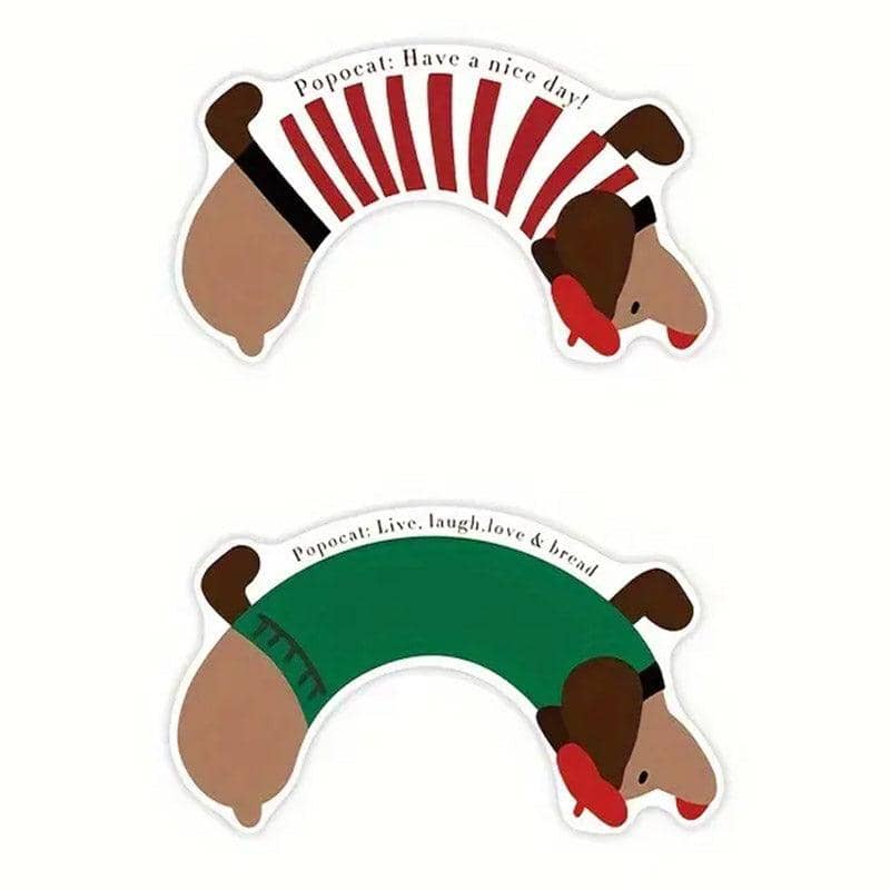 Dachshund U-Shaped Toilet Floor Mat, Non-Slip Diatom Mud - Green - view 3