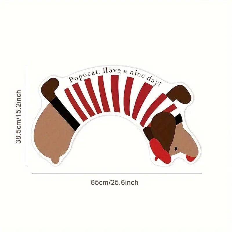 Dachshund U-Shaped Toilet Floor Mat, Non-Slip Diatom Mud - Green - view 4