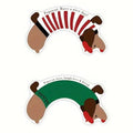Dachshund U-Shaped Toilet Floor Mat, Non-Slip Diatom Mud - Red - view 3