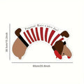 Dachshund U-Shaped Toilet Floor Mat, Non-Slip Diatom Mud - Red - view 4