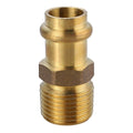 Smartex Press Male Coupling 15mm x 15mm - Flame-Free Installation - Lead Free Brass - SuperSaverAU - view 1