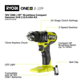 Ryobi 18V ONE+ HP 2.0/4.0Ah Compact Hammer Drill Kit