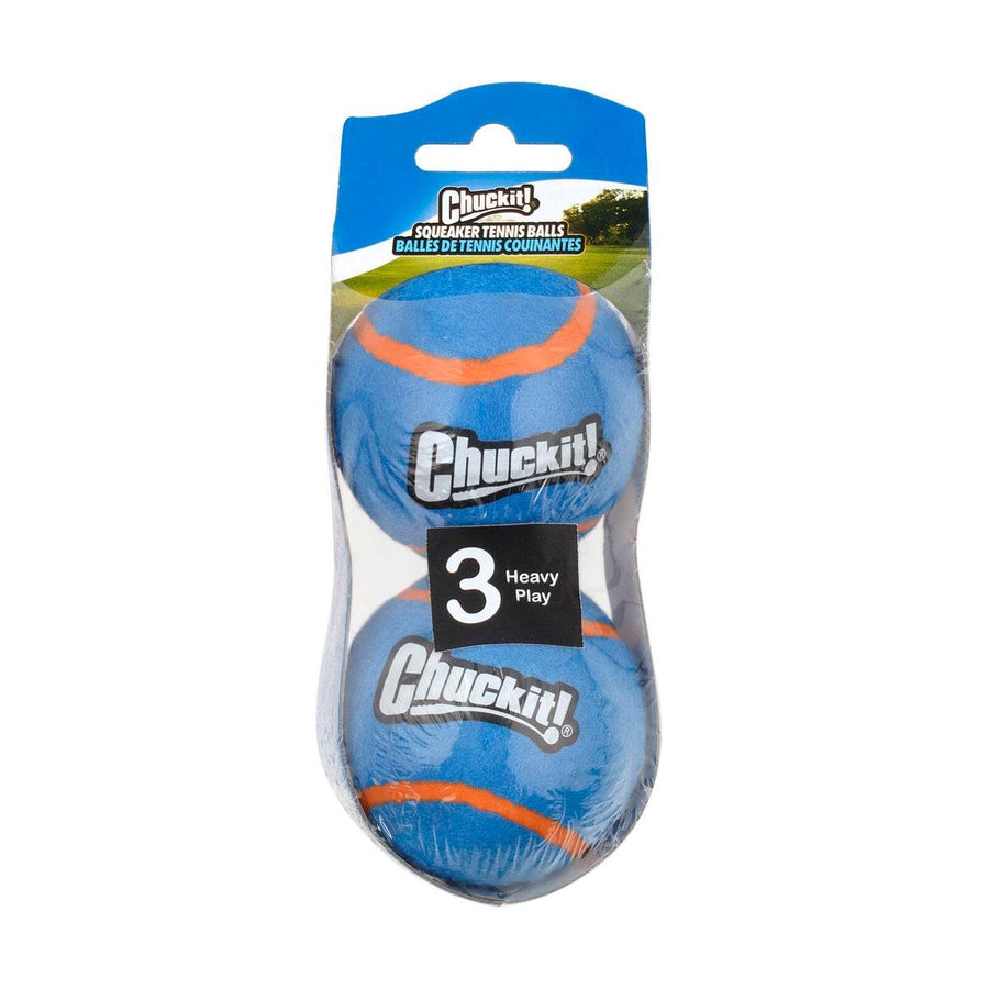 Chuckit Medium Squeaker Tennis Ball 2 Pack - 64mm - Bright Colours - Durable - SuperSaverAU - view 1