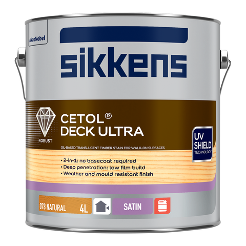 Sikkens Natural Cetol Deck Ultra 4L - 210mm x 190mm x 210mm - Satin Finish - SuperSaverAU - view 1