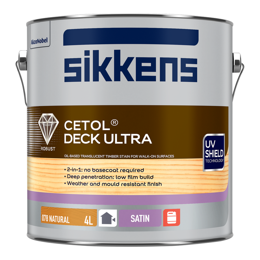 Sikkens Natural Cetol Deck Ultra 4L - 210mm x 190mm x 210mm - Satin Finish - SuperSaverAU - view 1