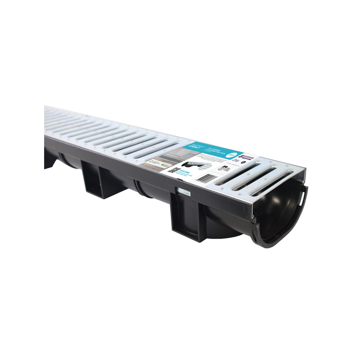 Everhard 1m Easydrain Compact Galvanised Steel Grate - Drainage Solution - SuperSaverAU - view 1
