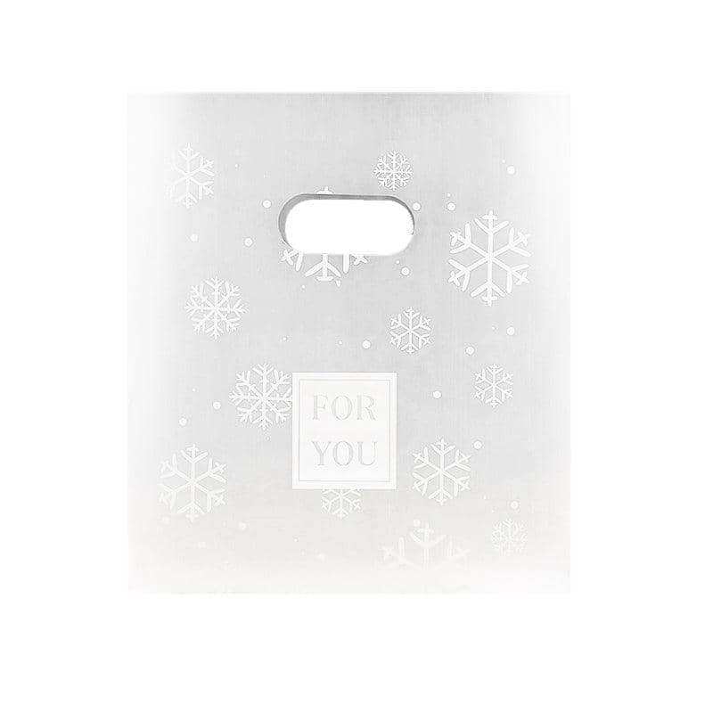 Daisy Cookie Gift Bags with Handle, Plastic, 20 x 30 cm, Pack of 100 - White