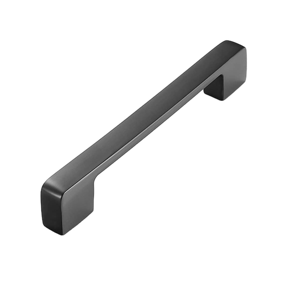 Dark Grey Modern Wardrobe Handle, Matte Finish - 128 mm Hole Spacing