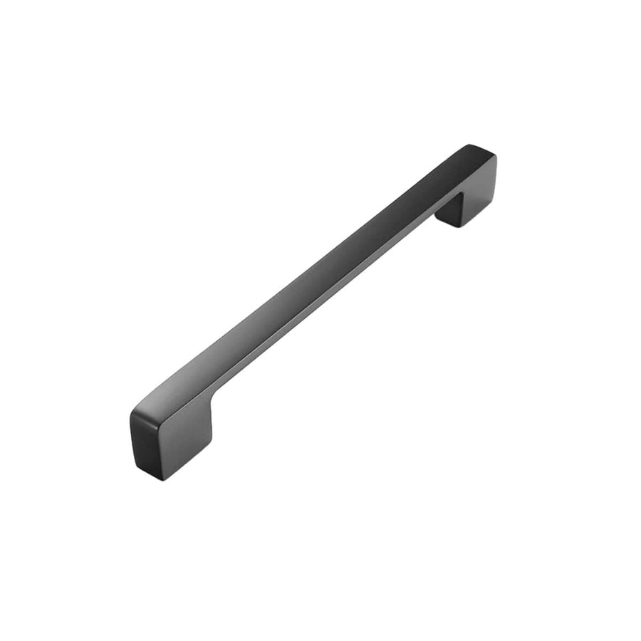Dark Grey Modern Wardrobe Handle, Matte Finish - 160 mm Hole Spacing