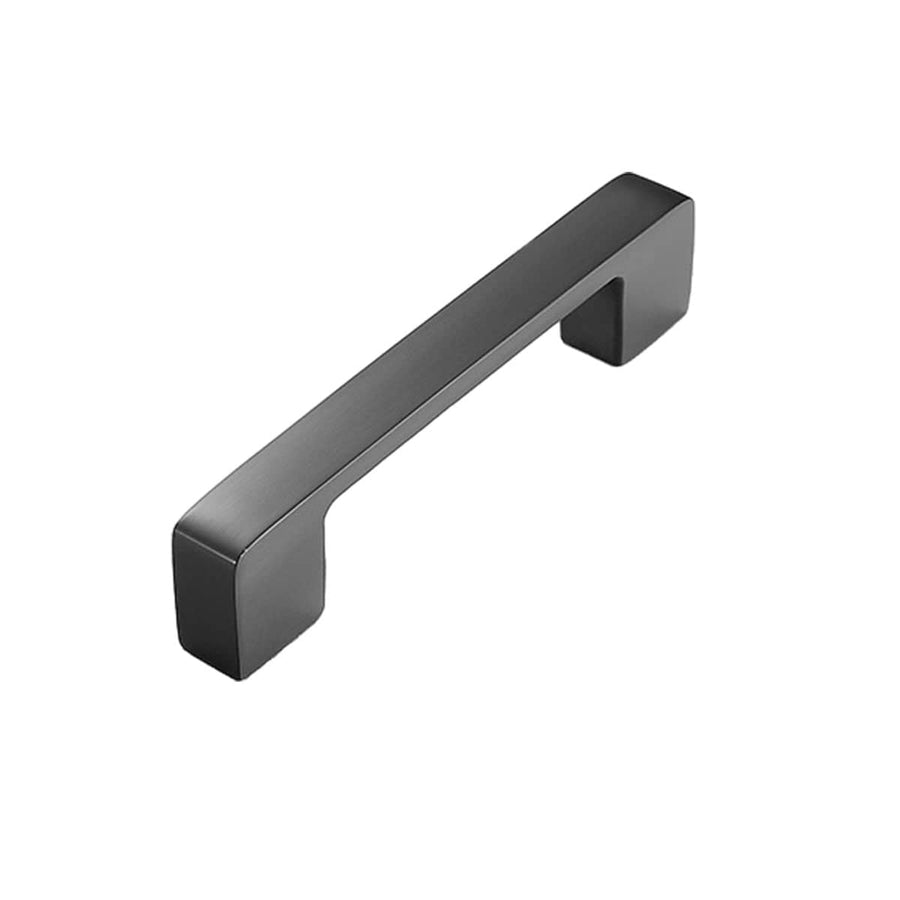 Dark Grey Modern Wardrobe Handle, Matte Finish - 96 mm Hole Spacing