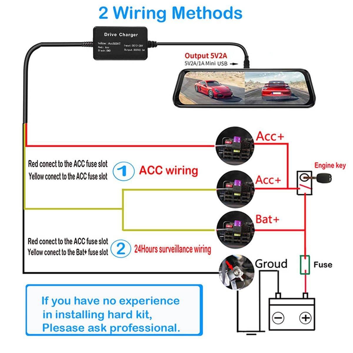 Dashcam Hardwire Kit with 24-Hour Parking Monitor Power Cord - view 4