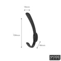 Mode Single Black Hat and Coat Hook - 17mm x 115mm x 45mm - Black - SuperSaverAU - view 3