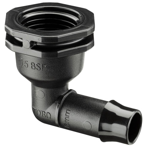 Toro Barbed Female Threaded Elbow - 13 x 15mm - Black - Single - Irrigation - SuperSaverAU - view 1