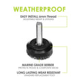 Slipstick M8 28mm Clear Screw-in Outdoor Berber Furniture Floor Protector 8 Pack