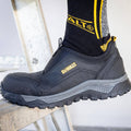 DeWALT Black Stride Steel Cap Safety Work Shoe Size 6 - Water Resistant Leather, SRC