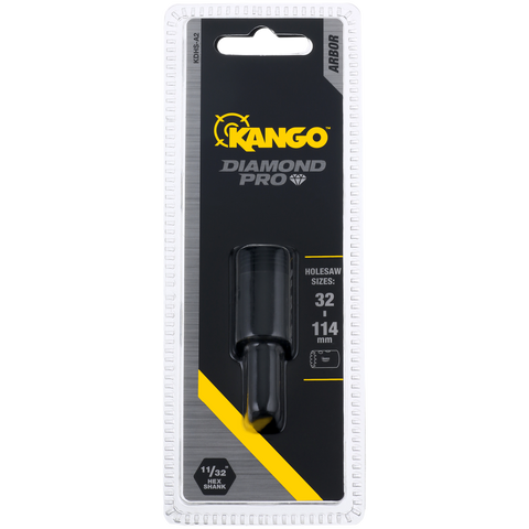 Kango 32-114mm Diamond Holesaw Arbor with Retractable Starter Bit Yellow
