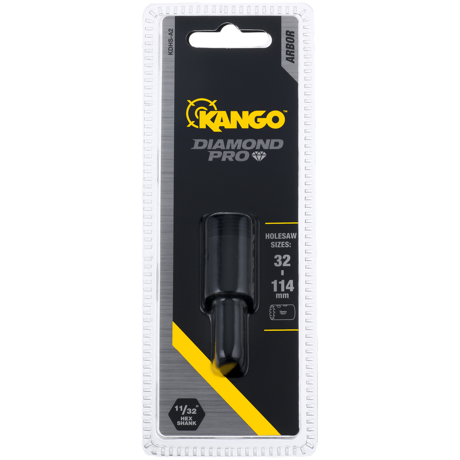 Kango 32 Diamond Holesaw Arbor 114mm - Yellow - KDHS-A2 - SuperSaverAU - view 1