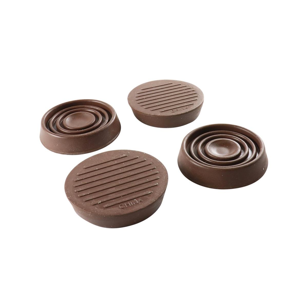 Surface Gard Castor Cups - 37mm - Brown Rubber - 4 Pack - Floor Protection - SuperSaverAU - view 1