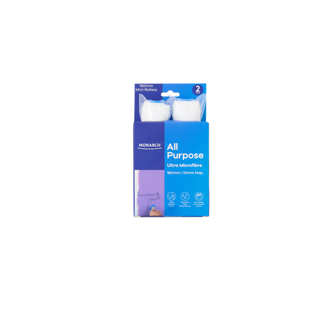 Monarch 160 Mini Rollers 2 Pack - 10mm Nap - Ultra Microfibre - Blue - SuperSaverAU - view 1