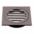 Mondella 80mm Square Floor Grate - Dark Bronze - Brass - Removable Grate - SuperSaverAU - view 1