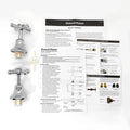 Shaw Mason Chrome Basin Top Assembly Pair - 1/2 Turn - 67mm x 103mm - SuperSaverAU - view 4