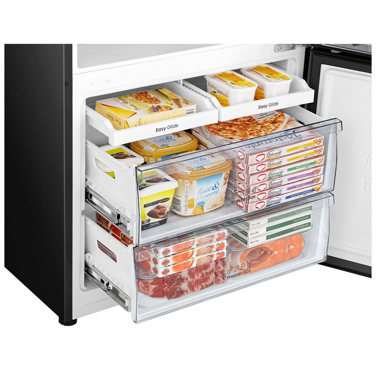 Hisense 500L PureFlat Bottom Mount Fridge - Non-Plumbed Water Dispenser, Dark Stainless Steel - HRBM500TBW