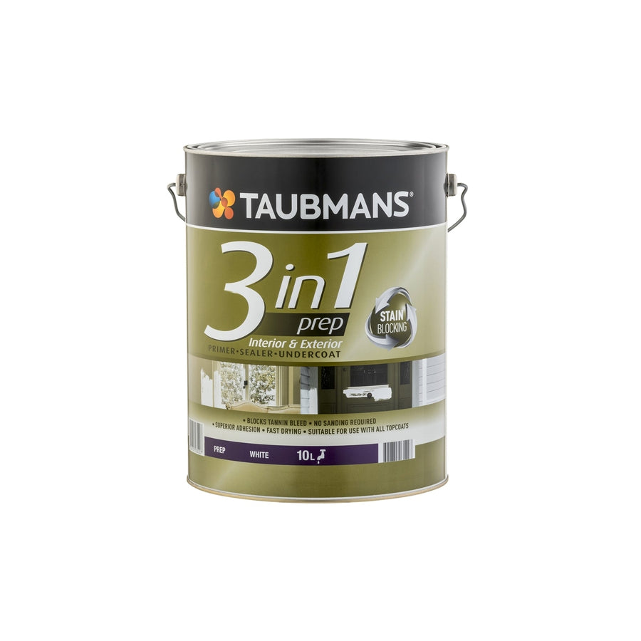 Taubmans 10l White 3 In 1 Interior And Exterior Primer Undercoat Sealer - SuperSaverAU - view 1