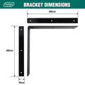 Carinya Black Angle Bracket 380 x 380mm - Heavy-Duty Support Solution - SuperSaverAU - view 4
