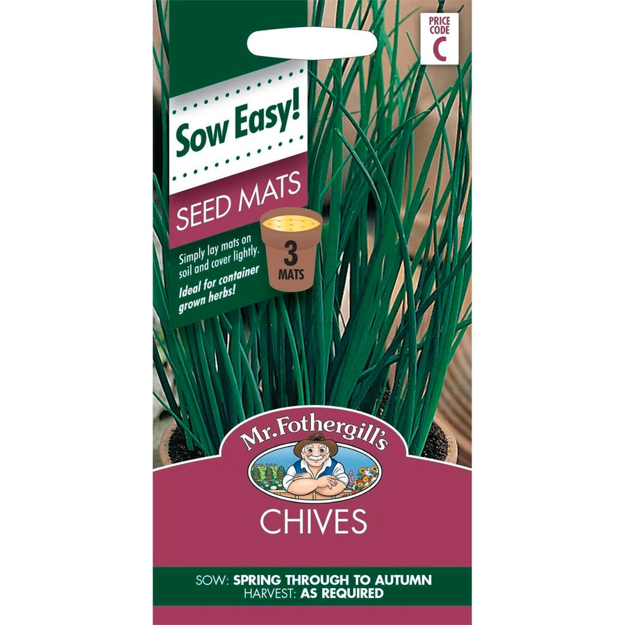 Mr Fothergill Chives Seed Mat - 75mm x 145mm - Biodegradable - Easy Grow - SuperSaverAU - view 1