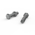 Zenith M12 x 50mm Hot Dip Galvanised Hex Head Bolts and Nuts 12 Pack - SuperSaverAU - view 3