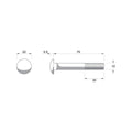 Zenith M10 x 75mm Zinc Plated Cup Head Bolt and Nut Each - Secure Fastening - SuperSaverAU - view 2