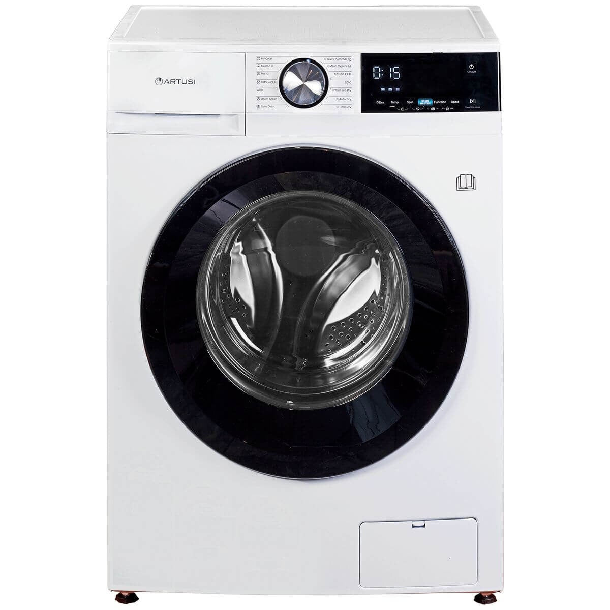 Artusi 8kg/4.5kg Washer Dryer Combo - Gloss White, 14 Programs, Auto Load Sensing - AWD850W