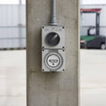 Deta 32A Single Phase Round Switch Outlet - 100mm x 58mm x 200mm - Light Grey - Weatherproof - SuperSaverAU - view 3