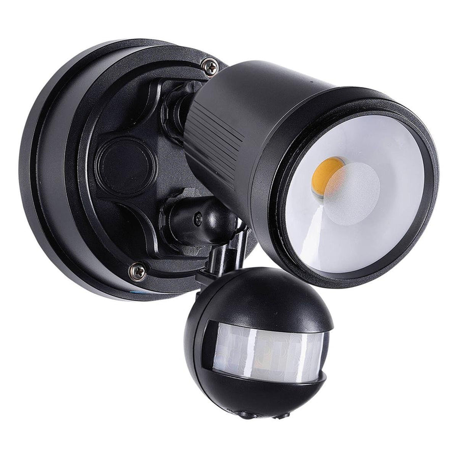 Brilliant Black Raptor III Single LED Sensor Light - 800 Lumens - Wall Mount - SuperSaverAU - view 1