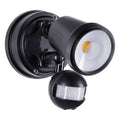 Brilliant Raptor III Black Single LED Sensor Light 10W Motion Sensor Outdoor 22599/06