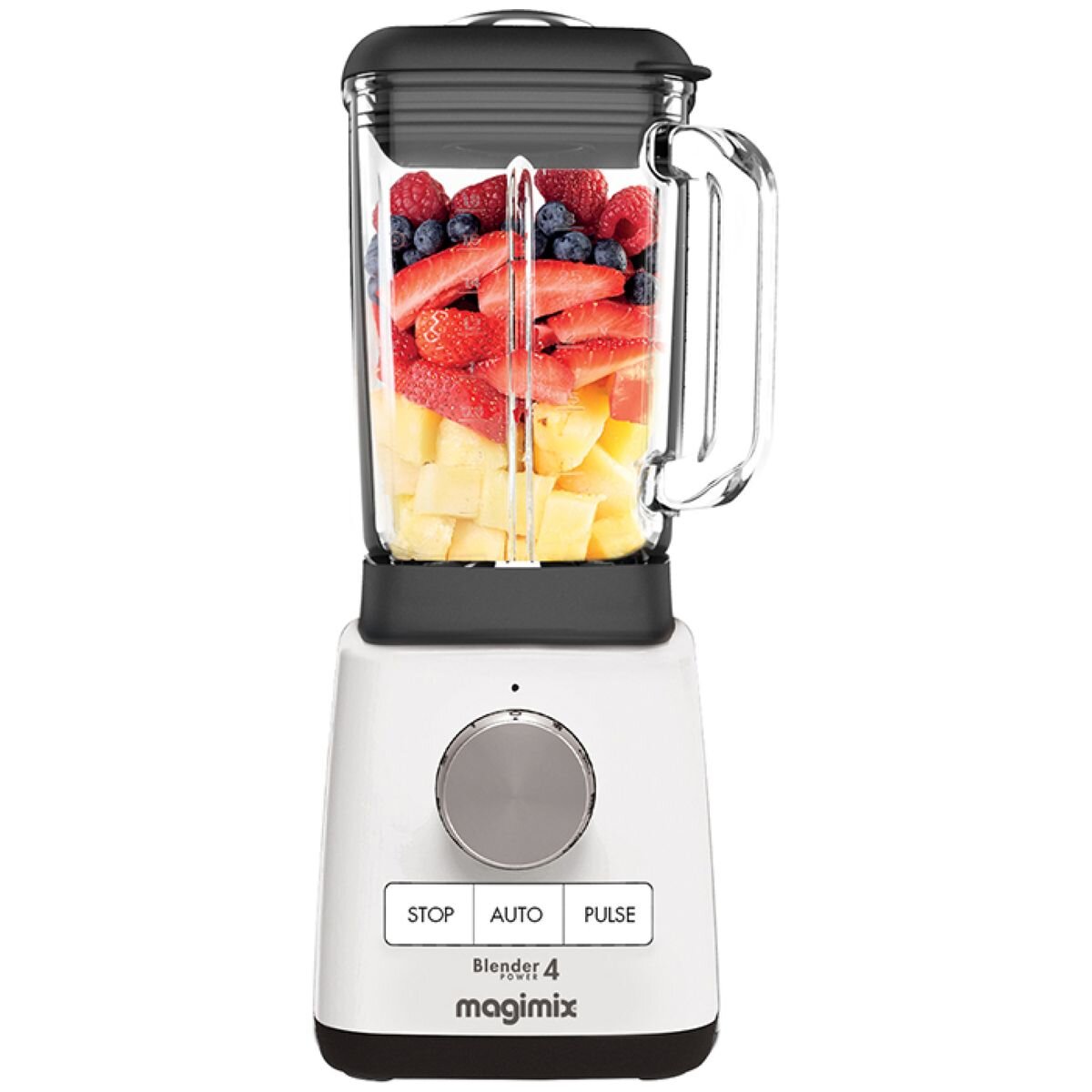 Magimix Power Blender 4 1.8L 1300W - White - Glass Jug - 5 Pre-Set Programmes - 11626AU