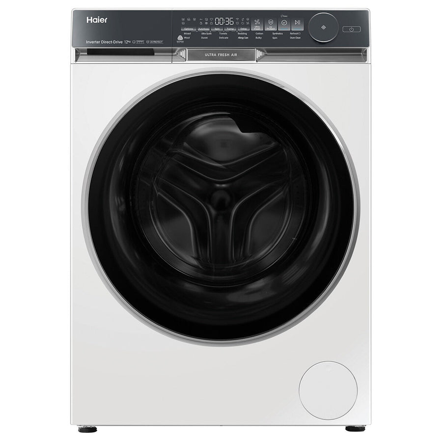 Haier 500 Series 12kg Front Loader - White, Ultra Fresh Air, UV Protect, 5 Star Energy - HWF12DW1