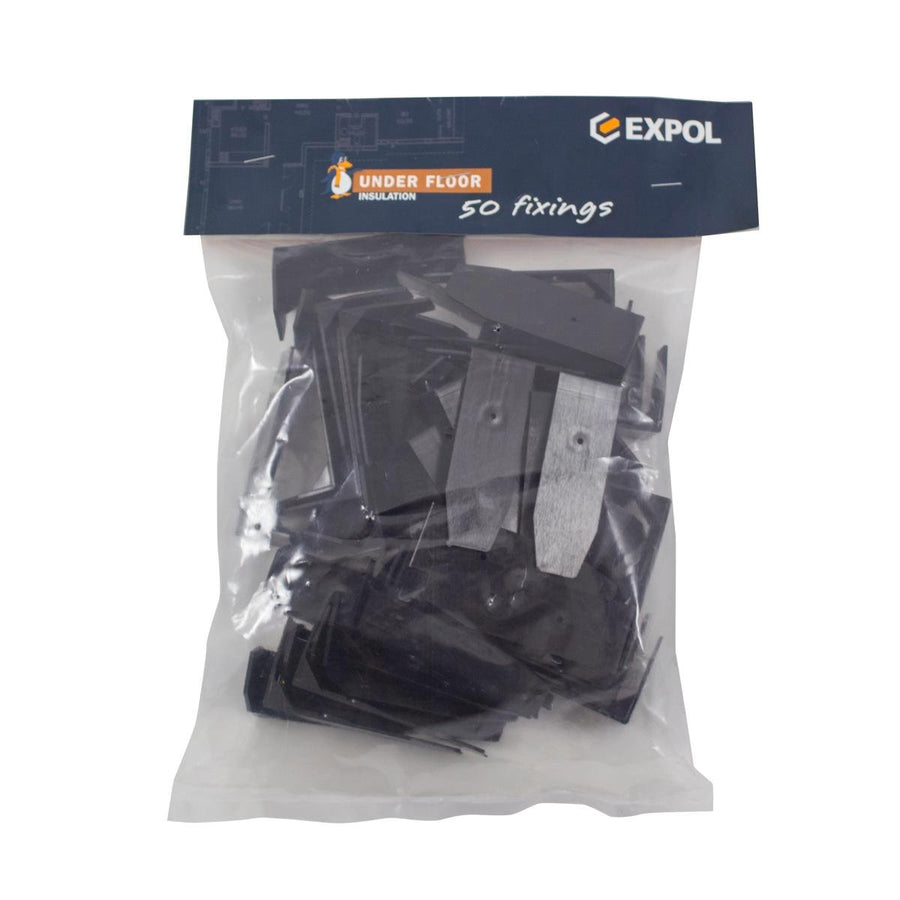 Expol L Bracket Insulation Panel Fixings 50 Pack - PVC - Durable - Easy Install - SuperSaverAU - view 1