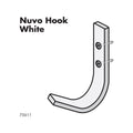 Adoored White Nuvo Deco Hook - 29mm Aluminium - Timeless Design - SuperSaverAU - view 2