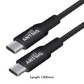 Antsig 1m 100W USB-C to USB-C Cable - Durable - Black - Fast Charging - SuperSaverAU - view 5