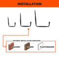 Everhang Black Storage Tube Hook Multi Pack - 3 Hooks - 19mm x 250mm - Durable - SuperSaverAU - view 5