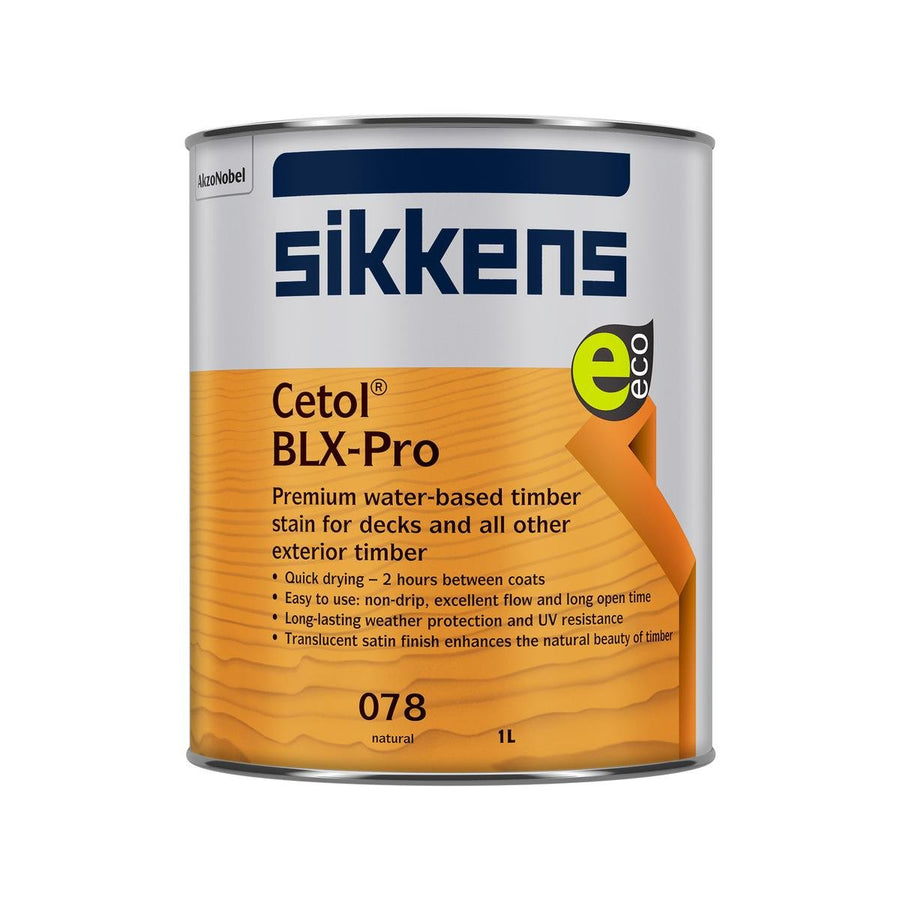 Sikkens Natural Cetol Blx Pro Timber Finish 1L - Water Based - Natural 078 - Quick Drying - UV Protection - SuperSaverAU - view 1
